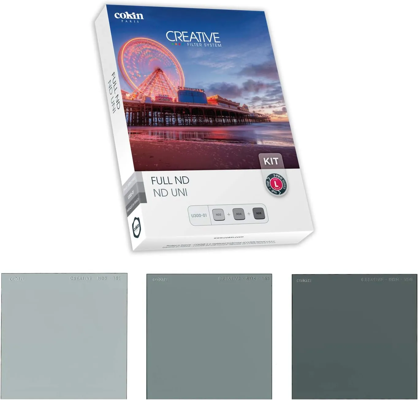 Cokin 3 Piece Full Neutral Density (ND) Filter Kit for Z-Pro Series Holder, Includes ND2, ND4 and ND8 Filter, Large