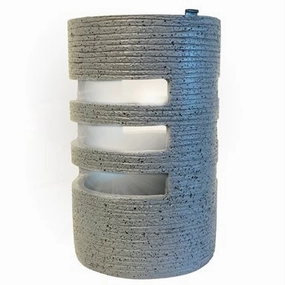 Cole & Bright Grey Stone Effect Bollard Light
