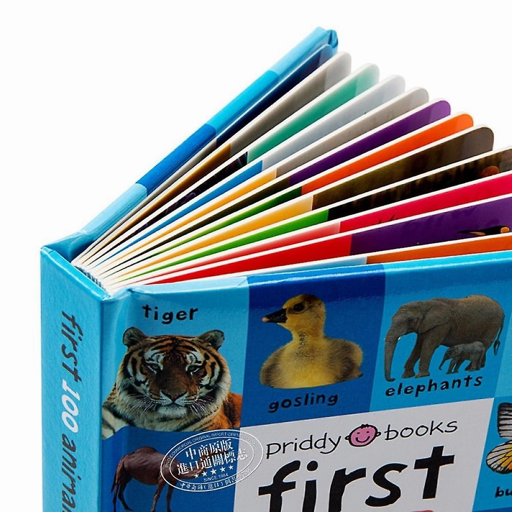 Color Books For Kids Early Education First 100 Animals Words In English Hardcover Board Children Learning Picture