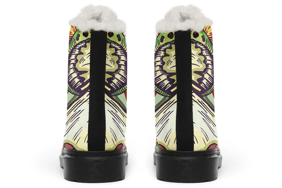 Colorful Mycology Winter Boots