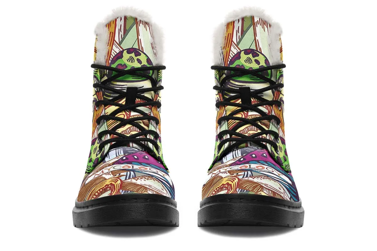 Colorful Mycology Winter Boots