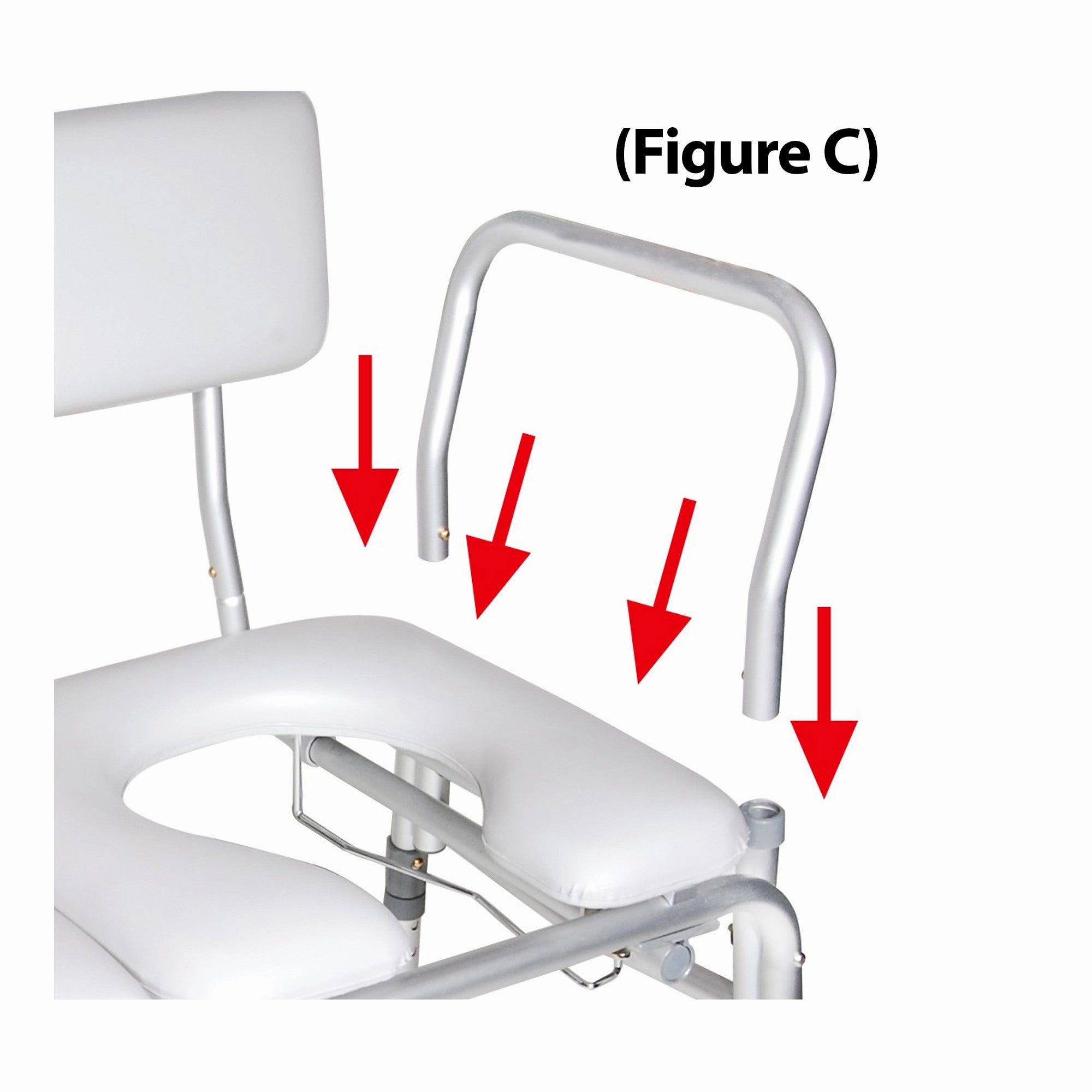 Combination Padded Transfer Bench/Commode