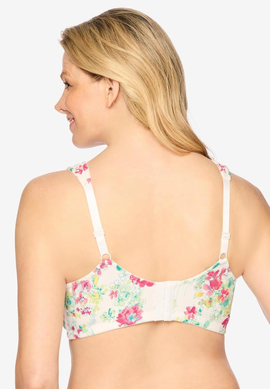Comfort Choice Women's Plus Size Cotton Wireless Lightly Padded T-Shirt Bra