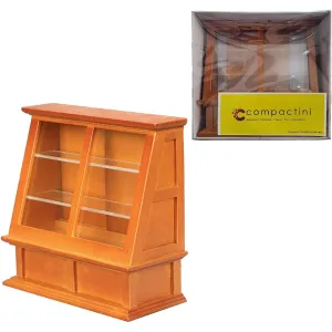 compactini Miniature Set 1:12 Scale Model Dollhouse Accessories Living Room Wooden Furniture Cupboard Miniature (Cupboard A Brown)