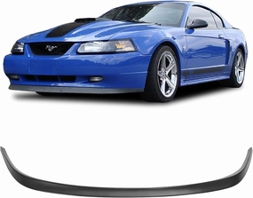 Compatible/Replacement for Front Bumper Lip, OE Style PU Front Lip Spoiler Black, Fits 1999 2000 2001 2002 2003 2004 Ford Mustang Base GT MACH 1