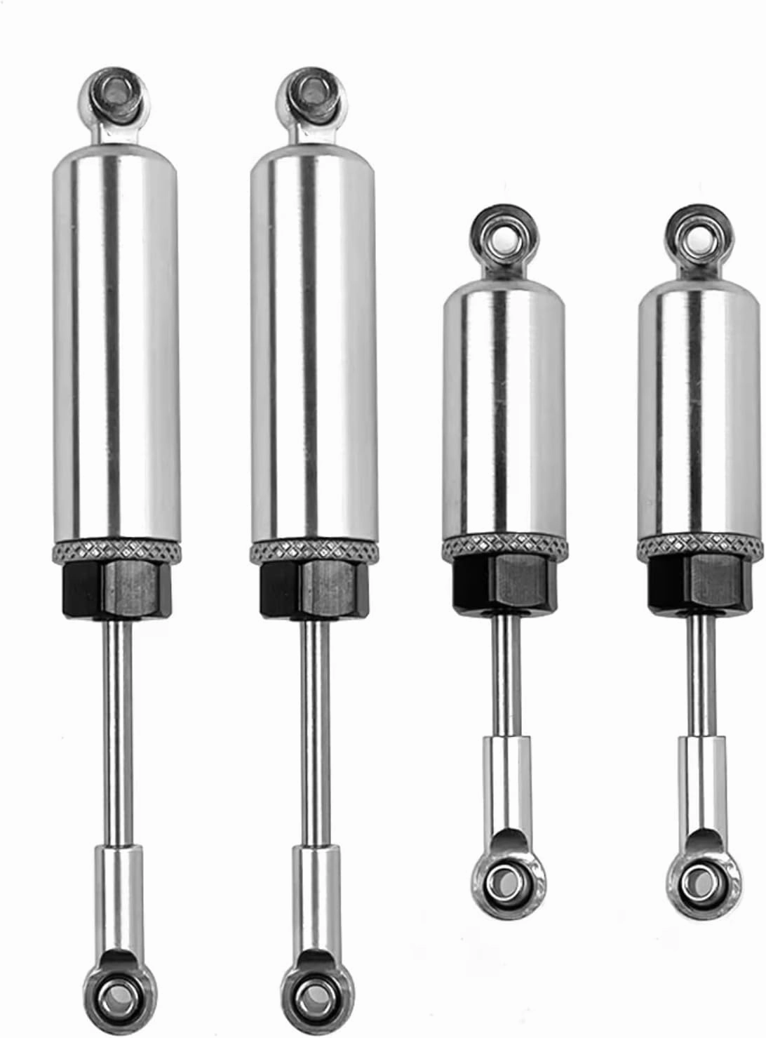 Compatible with Wltoys 12428 12429 12423 FY 01 03 1/12 RC Car Upgrade Parts Accessories Metal Front Rear Shock Alloy RC Shocks Damper(Silver)