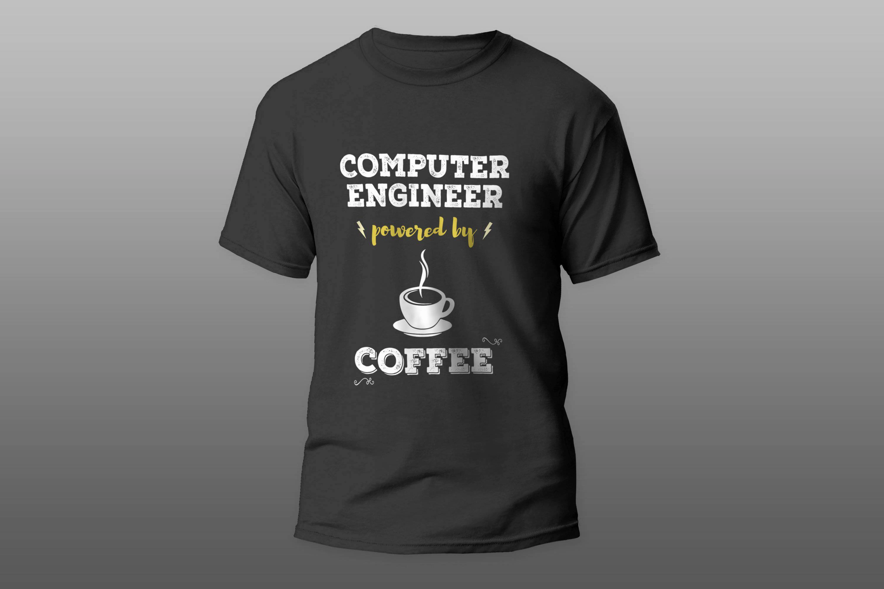 Computer Engineer Powered By Coffee Cool Gift T-shirt