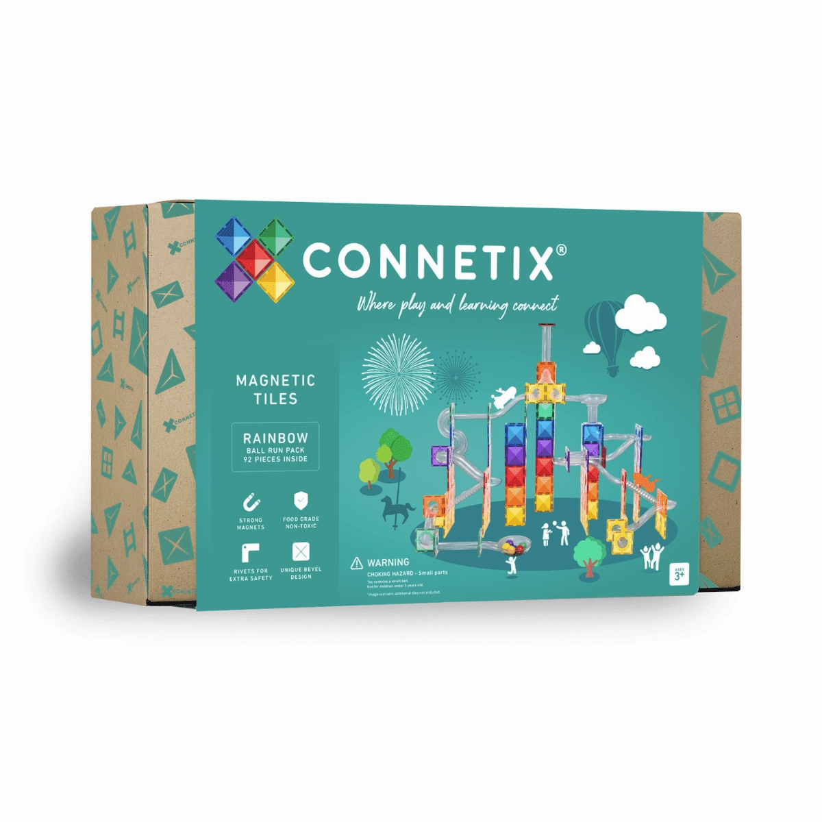 Connetix Rainbow Ball Run Pack- 92 Pieces