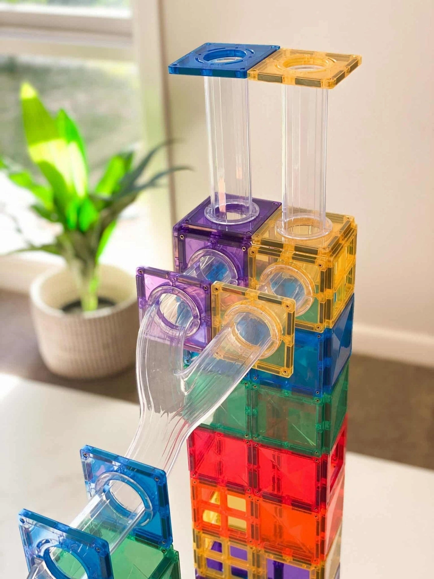 Connetix Rainbow Ball Run Pack- 92 Pieces