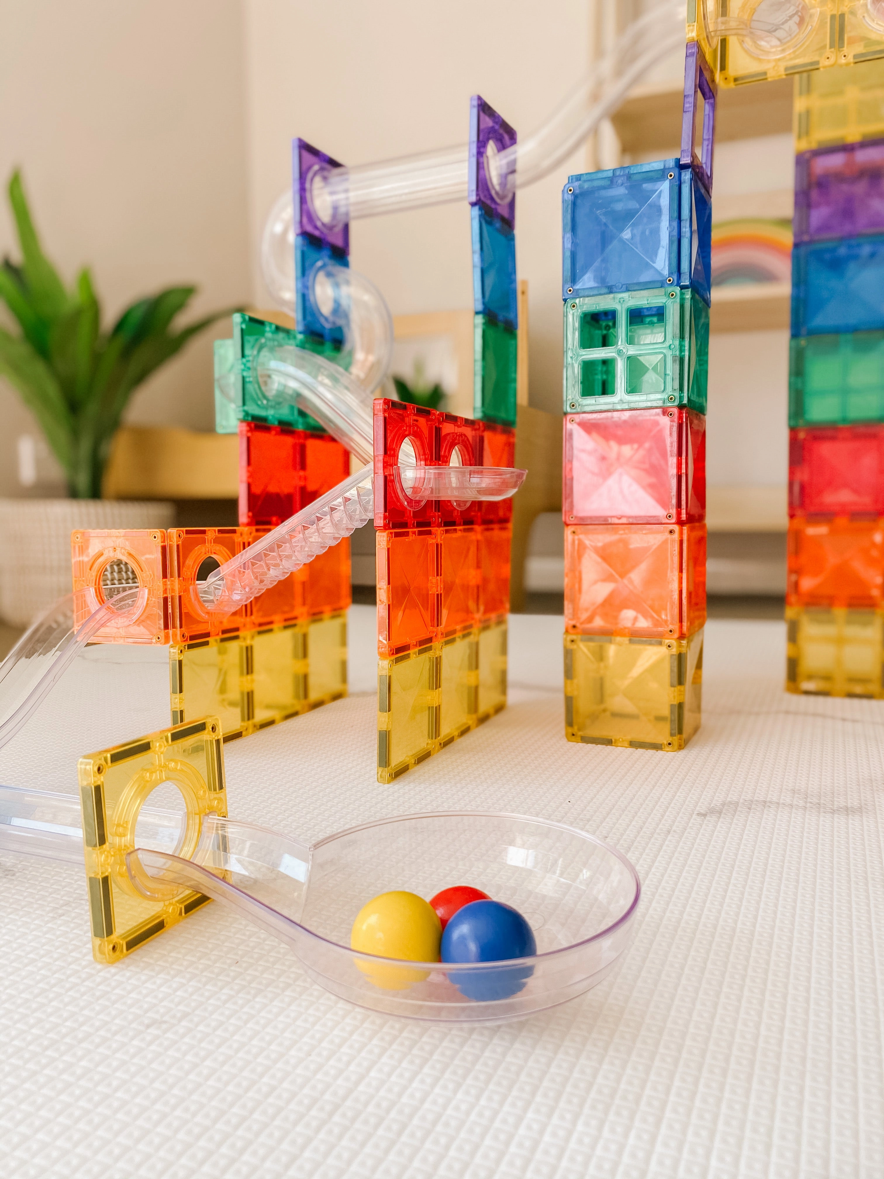 Connetix Tiles Ball Run Set 92 Pieces (Rainbow)