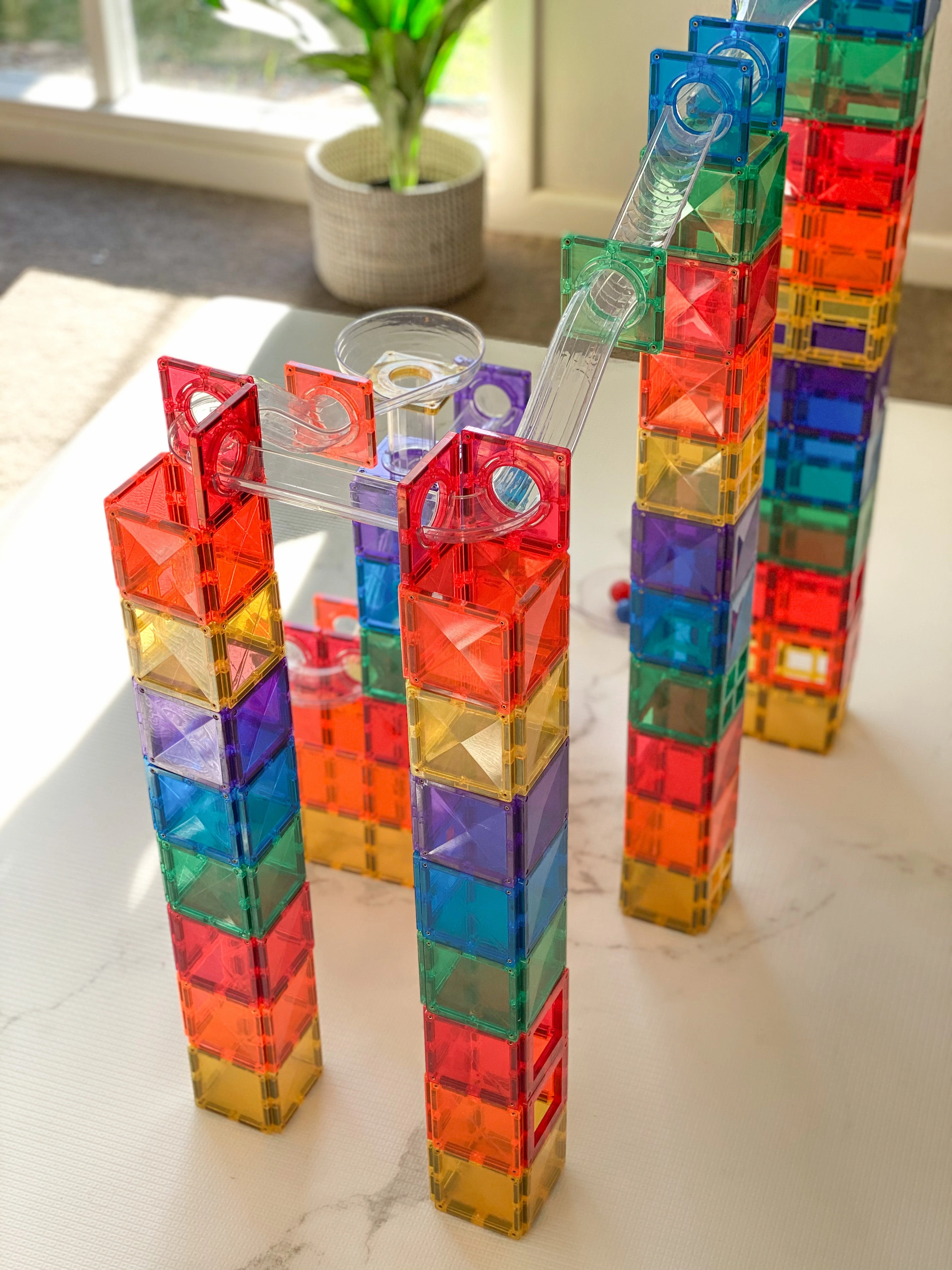 Connetix Tiles Ball Run Set 92 Pieces (Rainbow)