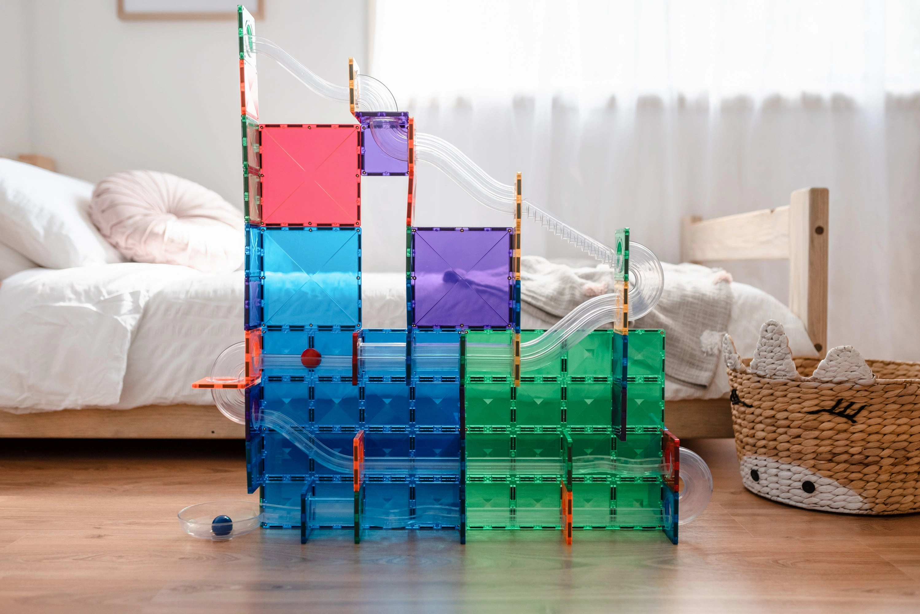 Connetix Tiles Ball Run Set 92 Pieces (Rainbow)