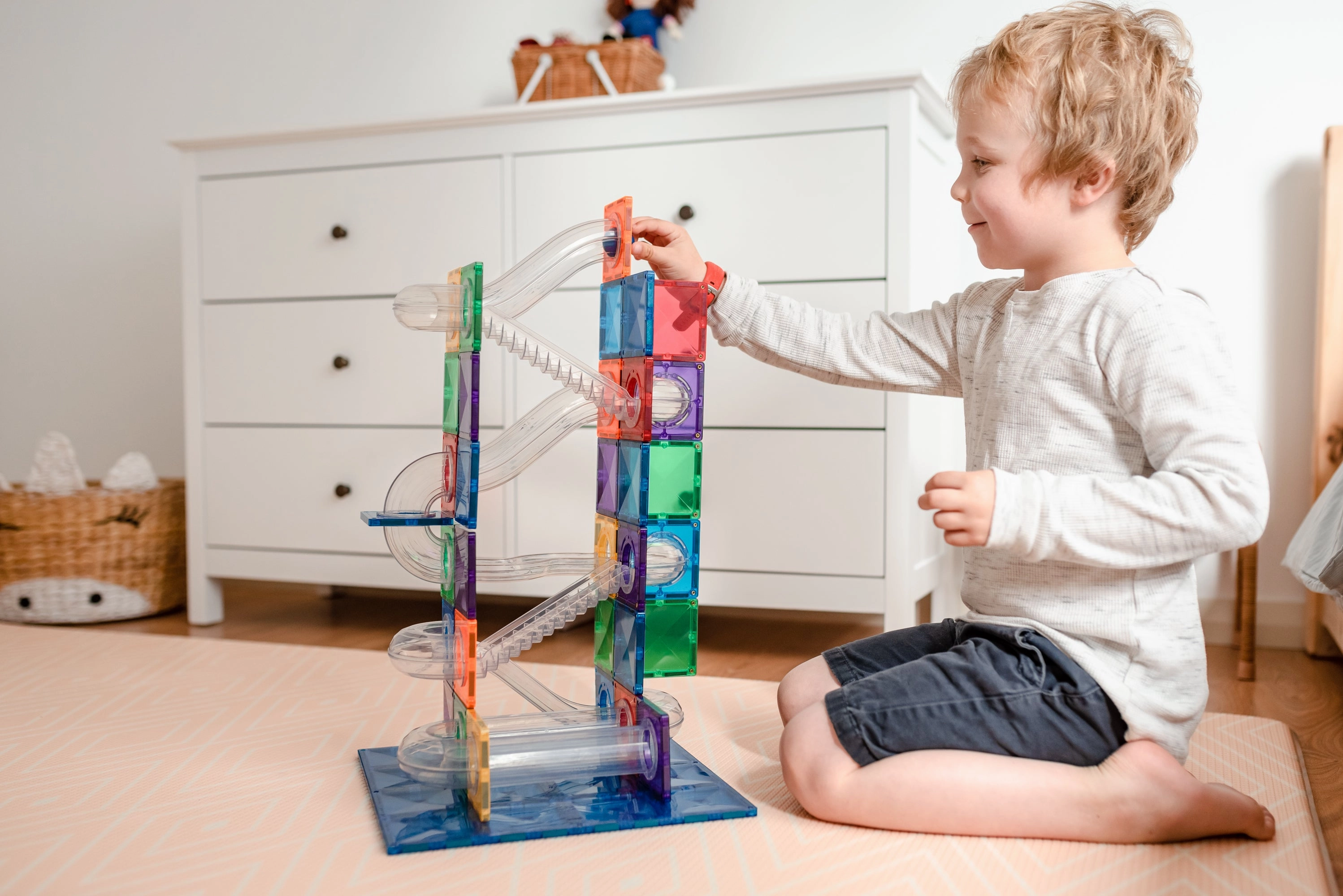 Connetix Tiles Ball Run Set 92 Pieces (Rainbow)