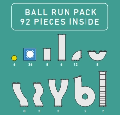 Connetix Tiles Ball Run Set 92 Pieces (Rainbow)