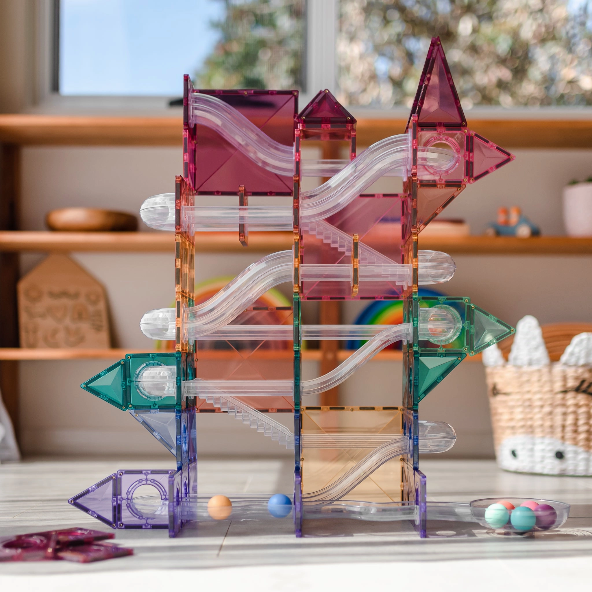 Connetix Tiles Ball Run Set  (Pastel)