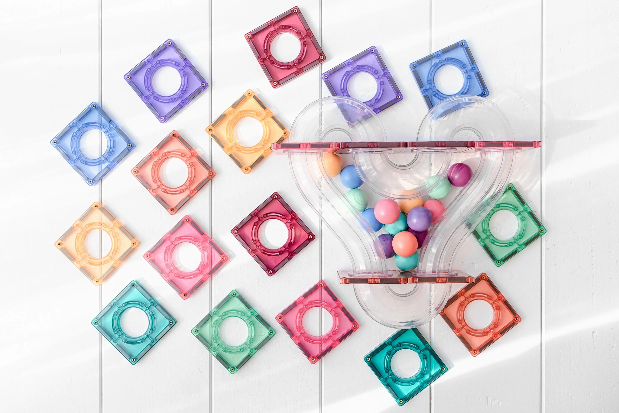 Connetix Tiles Ball Run Set  (Pastel)