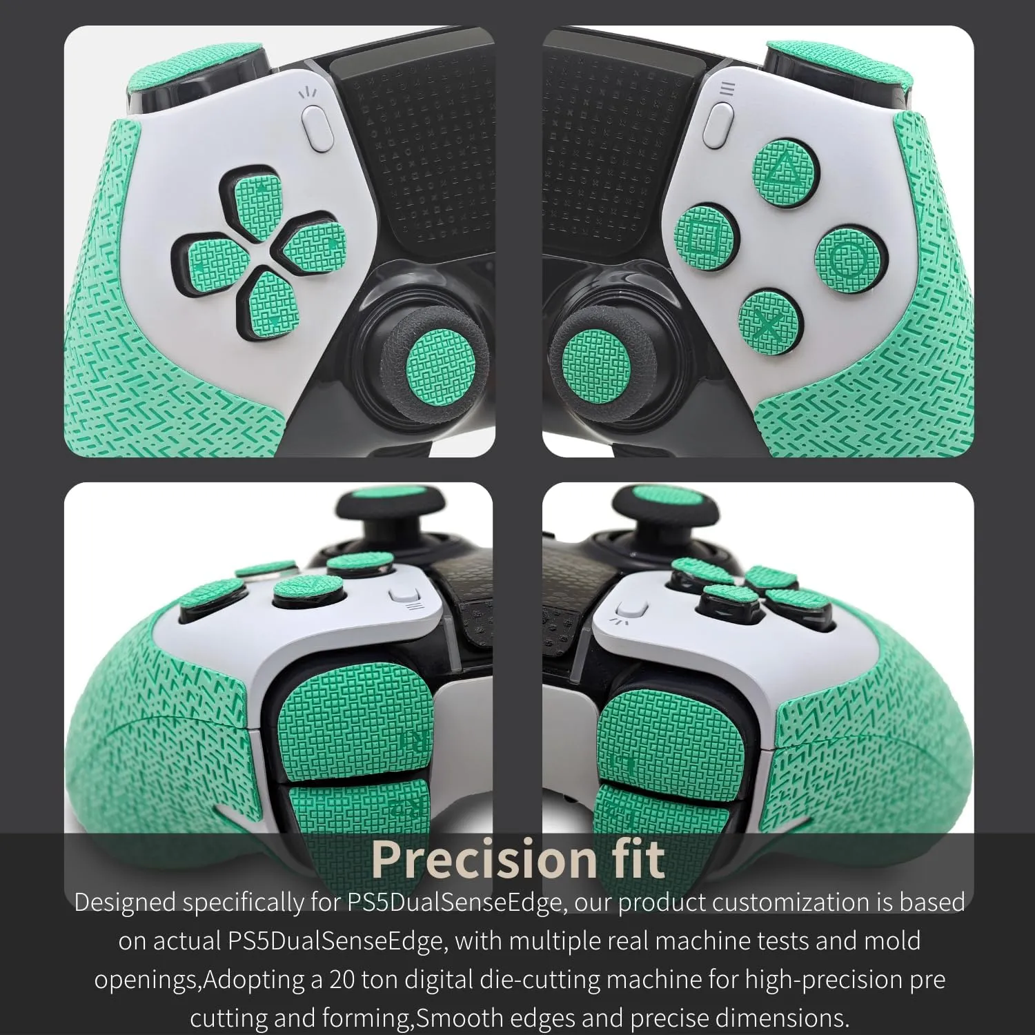Controller Grip for PS5,Textured Skin kit,for PS5DualSense/Edge Anti-Skid Sweat-Absorbent Controllers Handle Grips, Buttons (PS5 Du﻿alSense Edge, Normal-Fluorescent Pink)