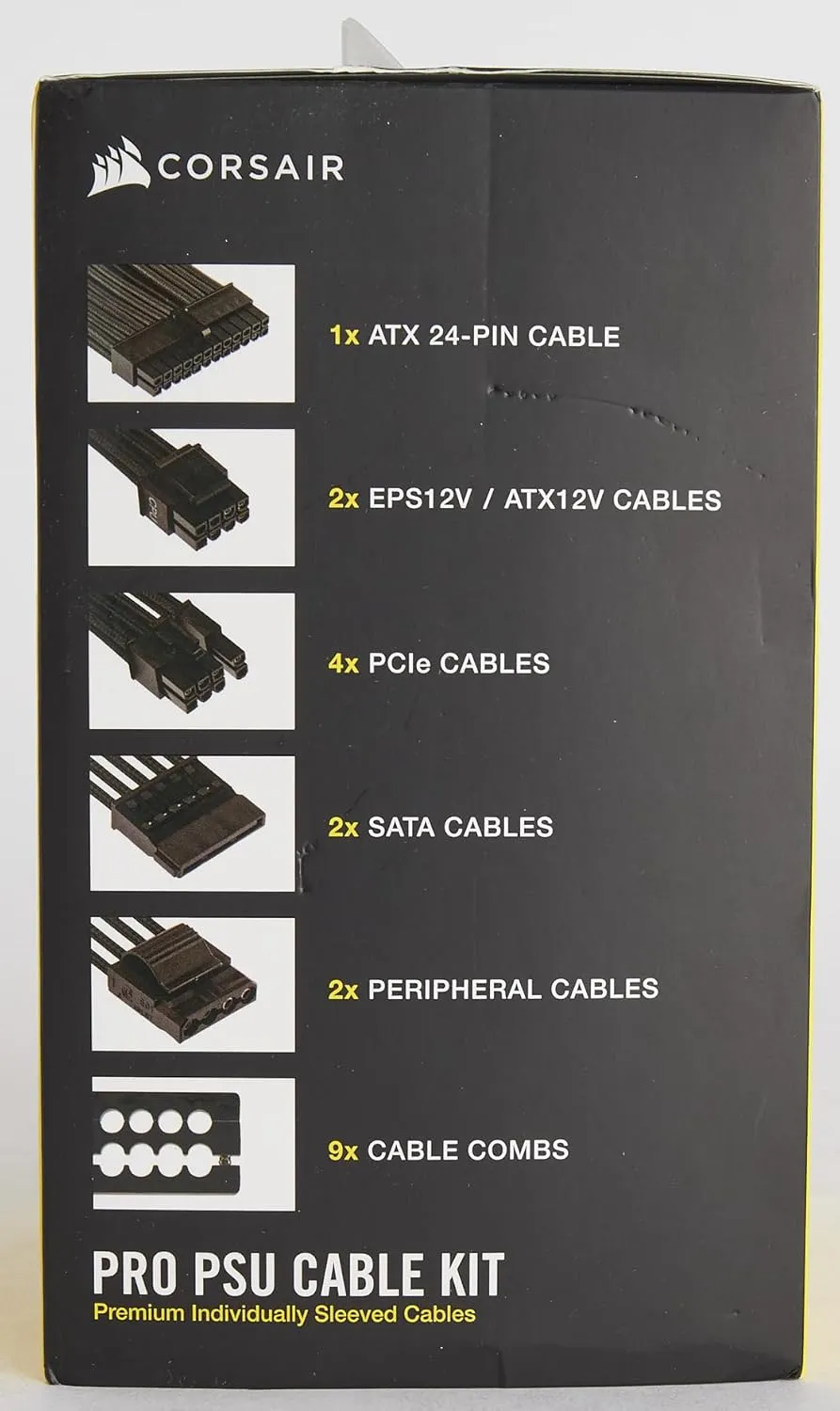 CORSAIR Premium Individually Sleeved PSU Cables Pro Kit for Corsair PSUs – Black, 2 Year Warranty