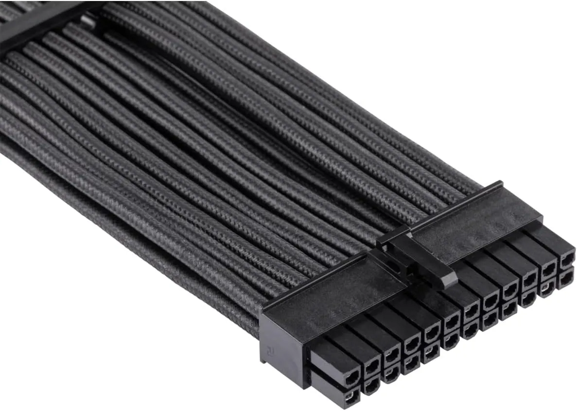 CORSAIR Premium Individually Sleeved PSU Cables Pro Kit for Corsair PSUs – Black, 2 Year Warranty