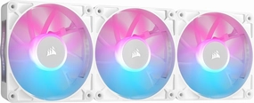 CORSAIR iCUE Link RX120 RGB 120mm PWM Fans with iCUE Link System Hub - Magnetic Dome Bearing - Triple Pack - White