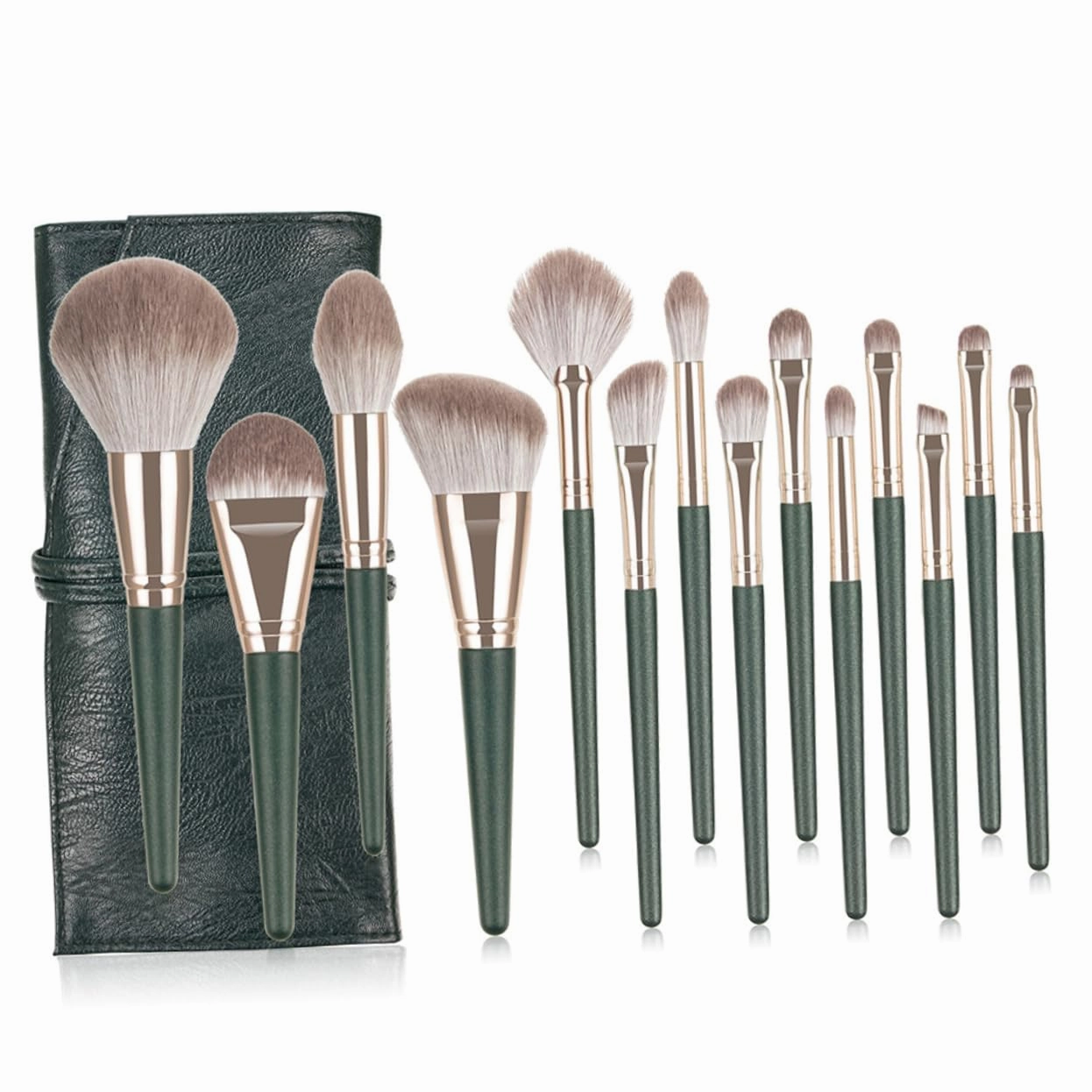 Cosmetics Brush Kit 14-piece Makeup Brush Set Wood Handle No Shedding Bristles for Daily and Professional Makeup