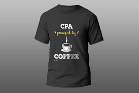 CPA Powered By Coffee Cool Gift T-shirt