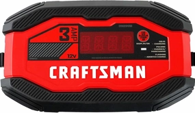 CRAFTSMAN Battery Charger and Maintainer, CMXCESM260, 3-in-1, Fully Automatic, 3 Amps, 12 Volt, for Motorcycle, Car, SUV, Truck and Marine Batteries