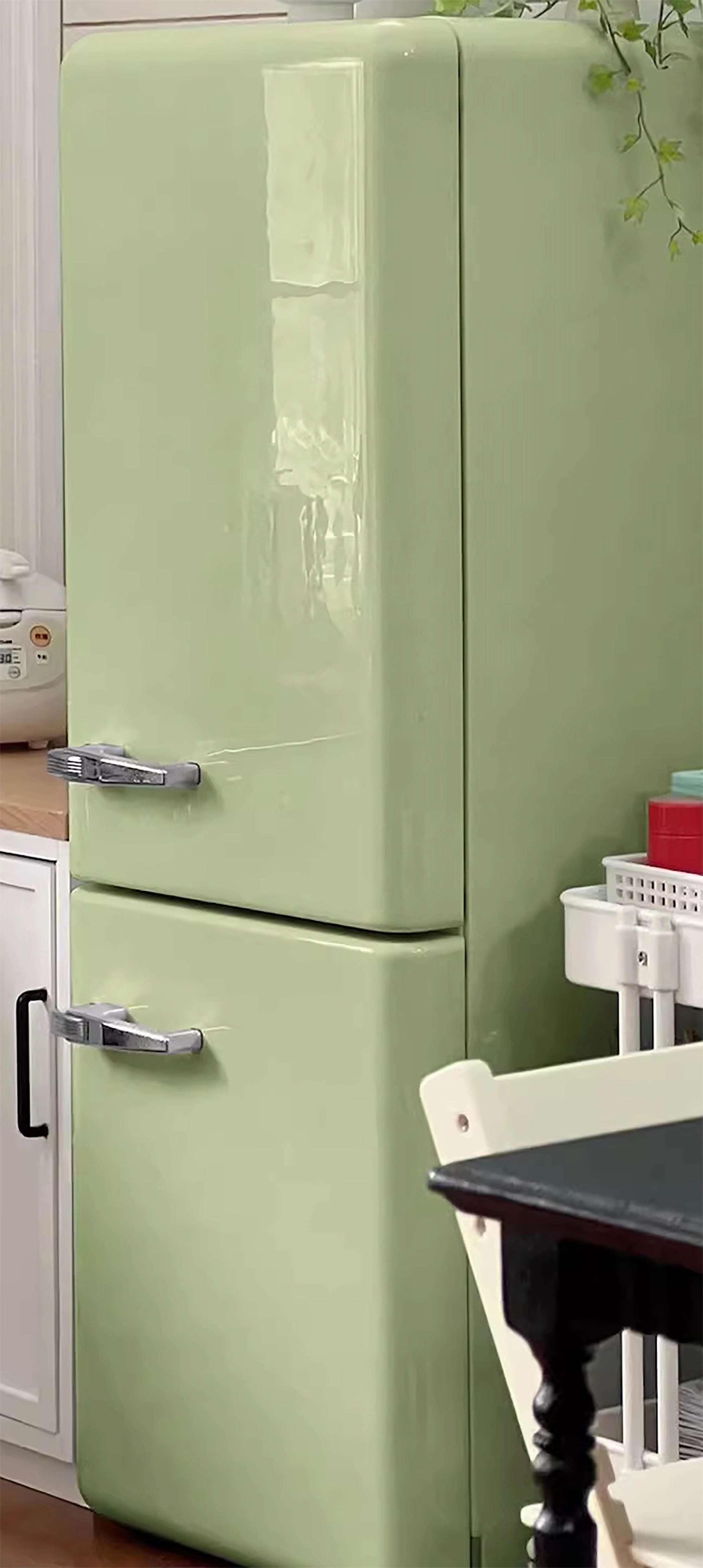 Craftuneed 1:6 miniature dollhouse double door refrigerator mini doll fridge furniture