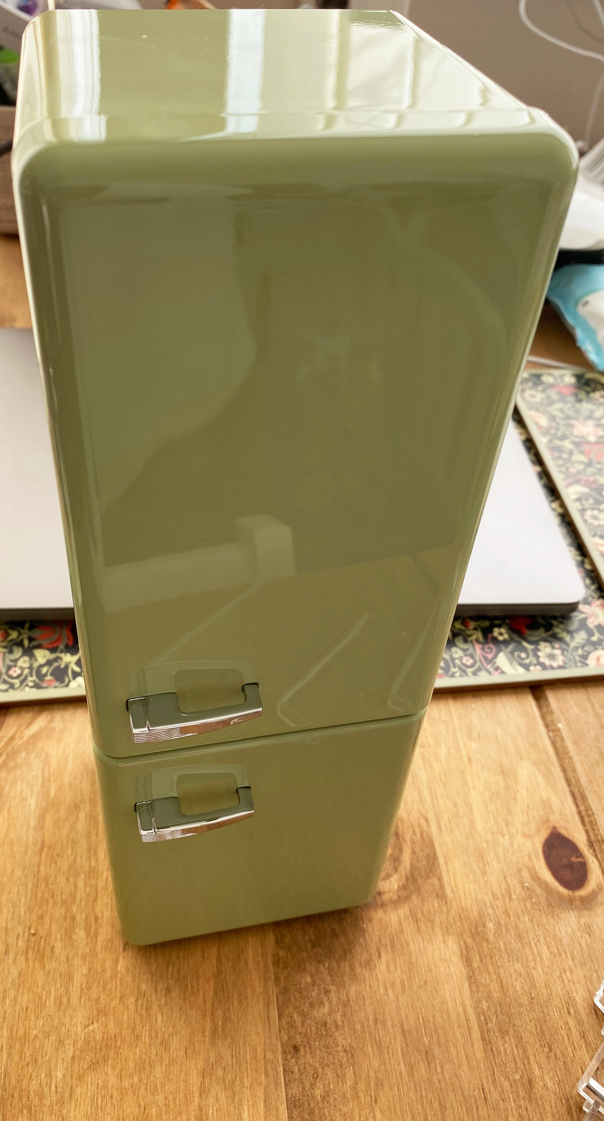 Craftuneed 1:6 miniature dollhouse double door refrigerator mini doll fridge furniture
