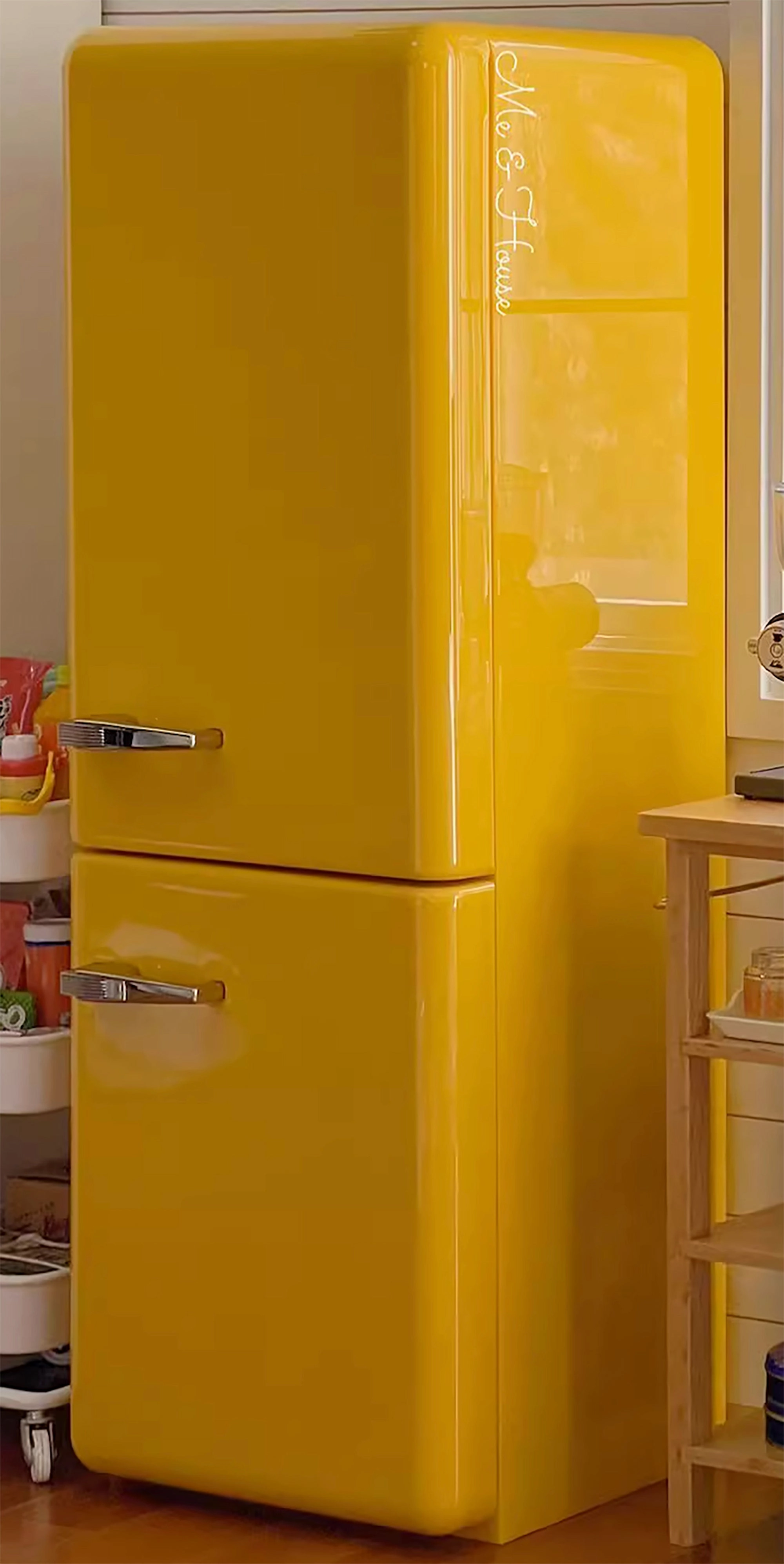 Craftuneed 1:6 miniature dollhouse double door refrigerator mini doll fridge furniture
