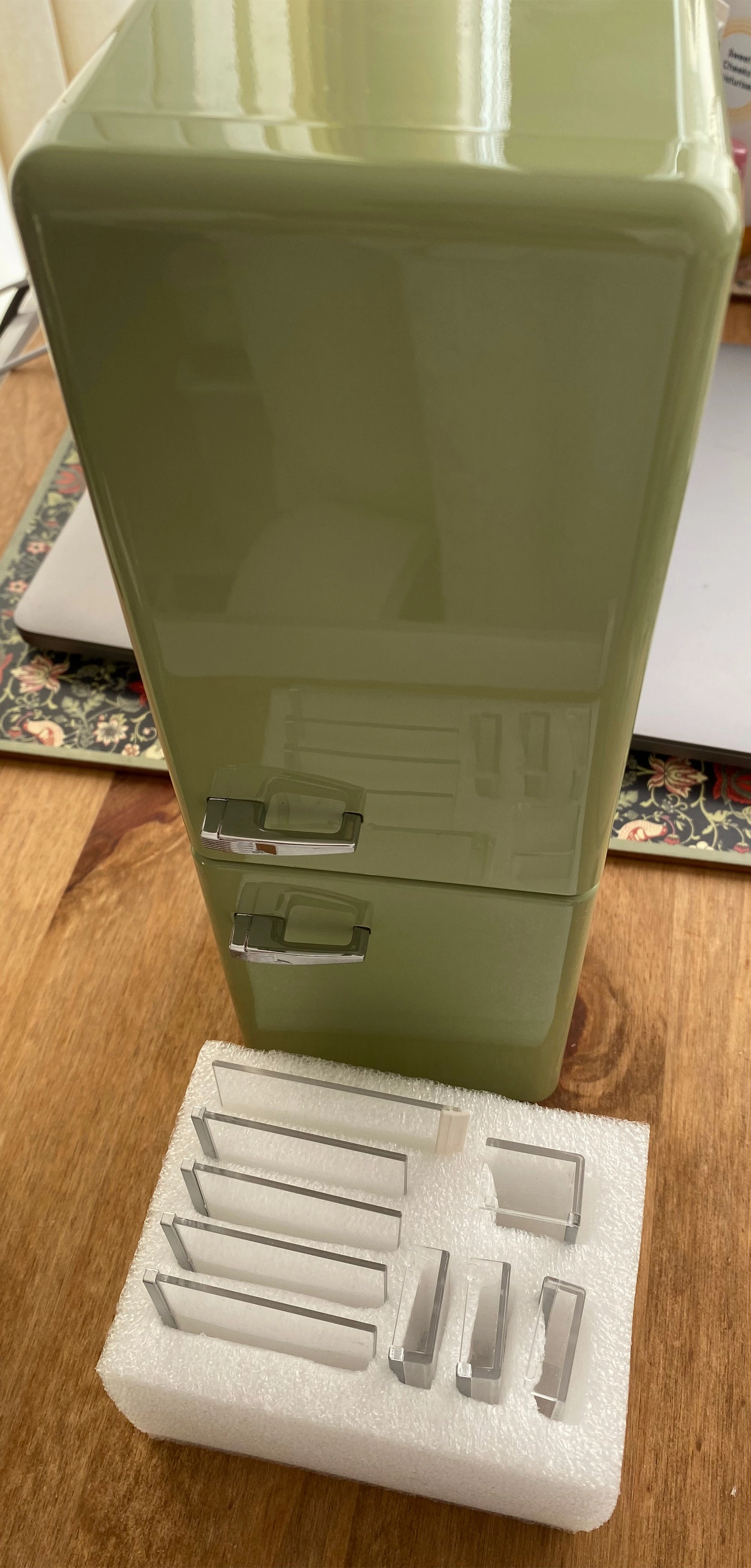 Craftuneed 1:6 miniature dollhouse double door refrigerator mini doll fridge furniture