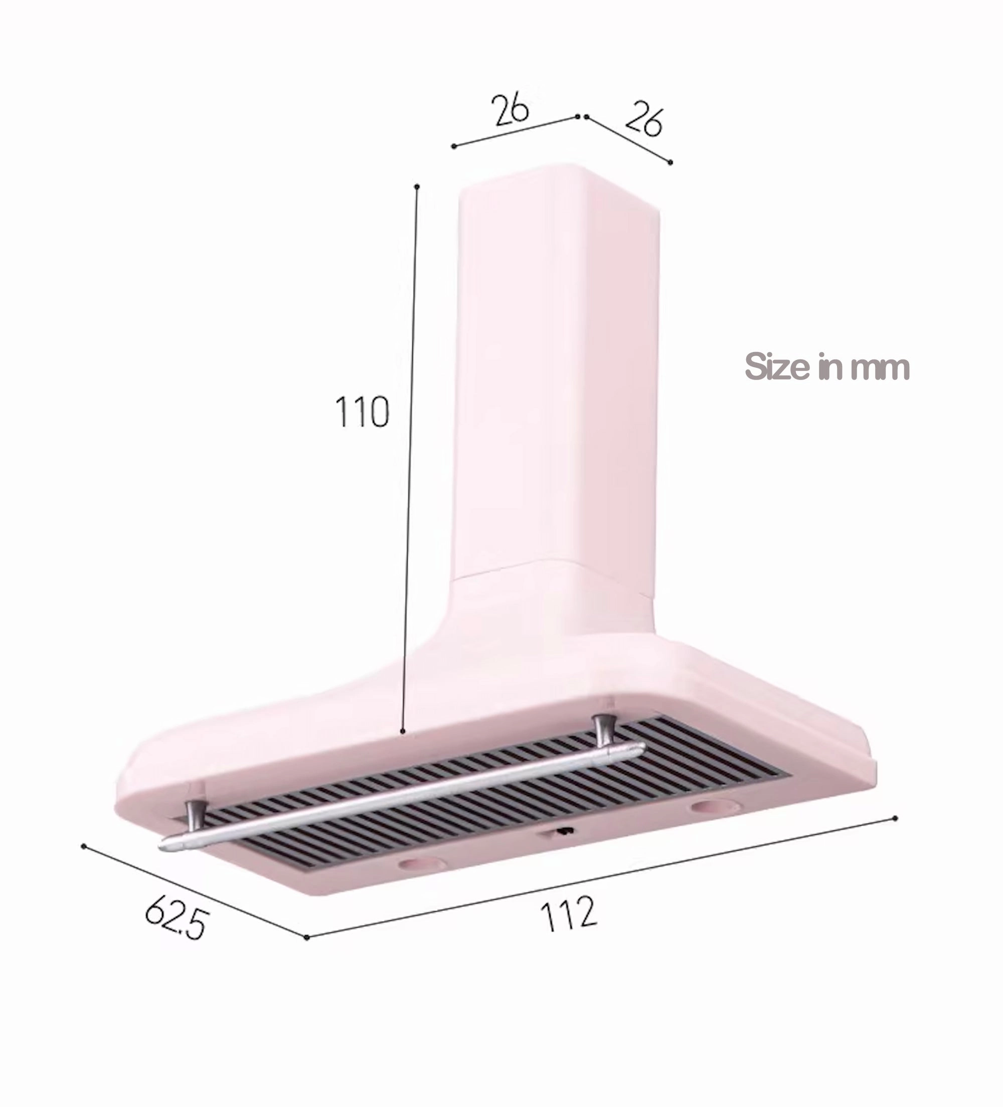 Craftuneed 1:6 Miniature Dollhouse Kitchen Range Hood Doll Extractor Hood with LED Light & Detachable Design