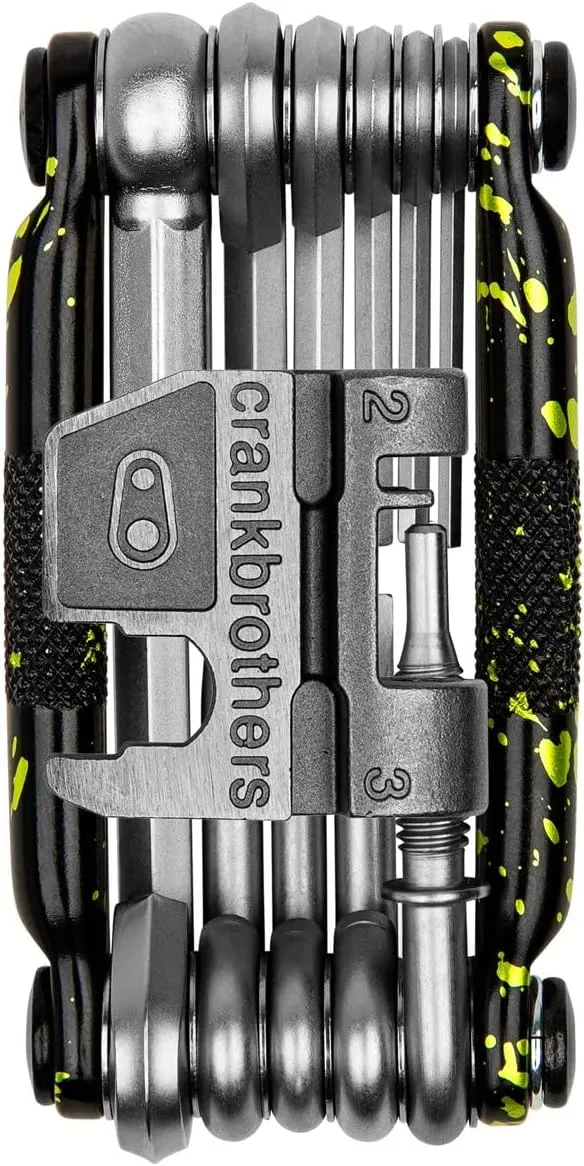 Crank Brothers M17 Splatter Collection Multi-Tool Splatter Paint Green, One Size
