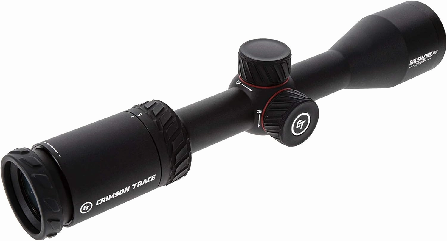 Crimson Trace Brushline Pro Riflescope with Lightweight Solid Construction, Scope Caps and Lens Cloth for Hunting, Shooting and Outdoor