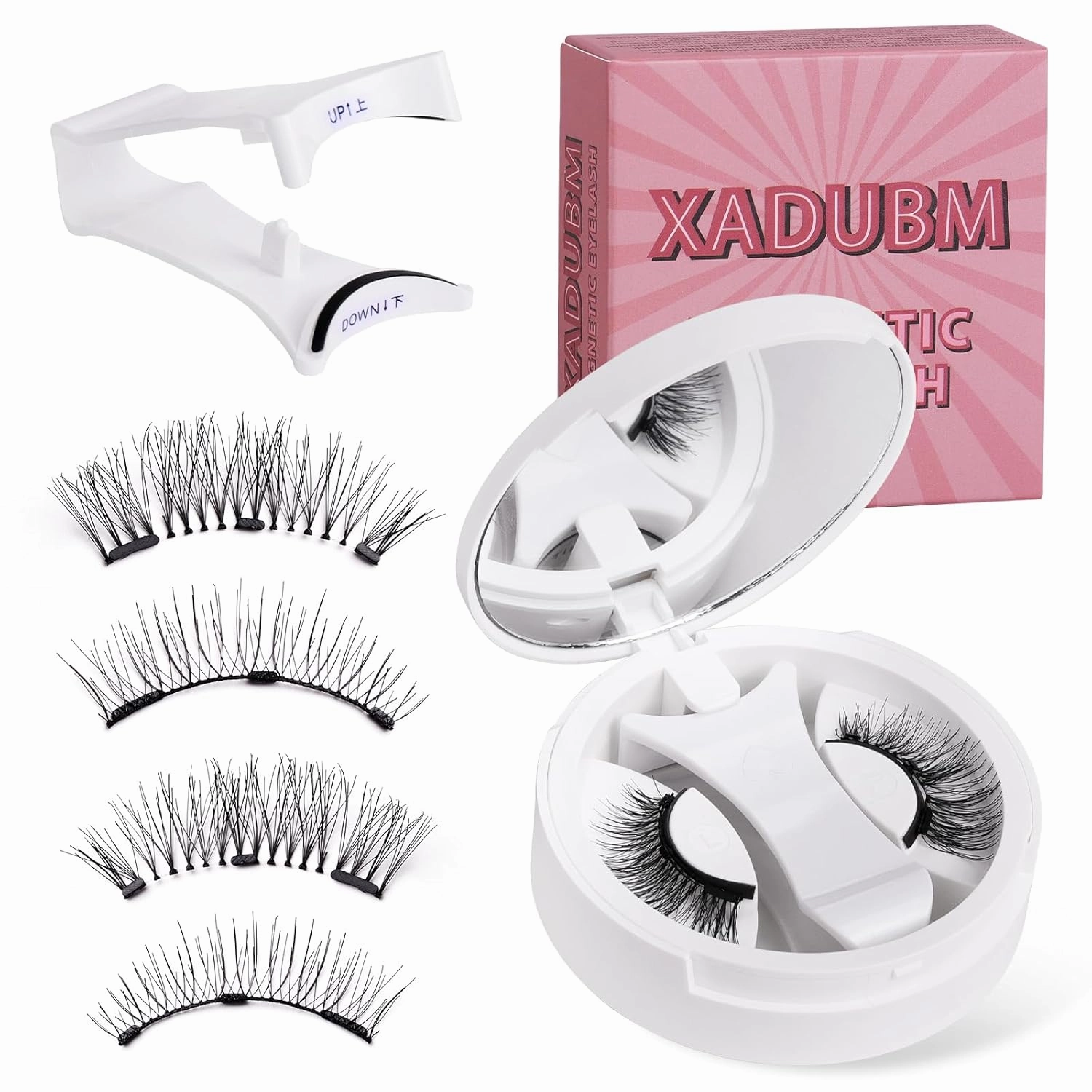 CT10-5 Newly Upgraded Soft Magnetic Eyelashes - Natural Look, Reusable with Applicator, Glue-Free Magnetic Lashes Kit for Effortless Wear & Removal (1 Pair)