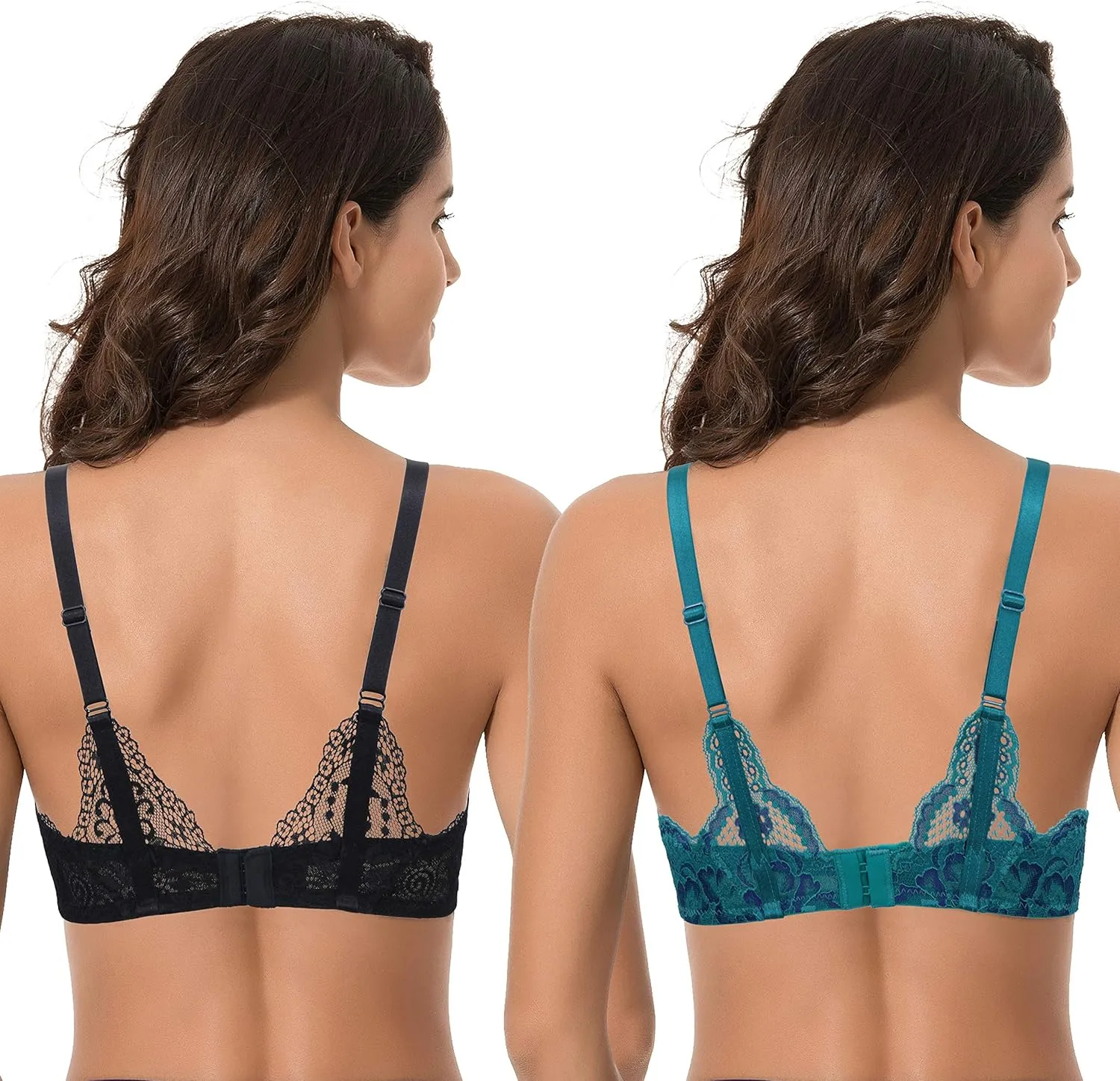 Curve Muse Womens Plus Size Perfect Shape Add 1 Cup Push Up Underwire Tshirt Bra