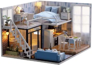 Cute DIY Dollhouse Miniature House Kit with Music, The Castle in The Sky