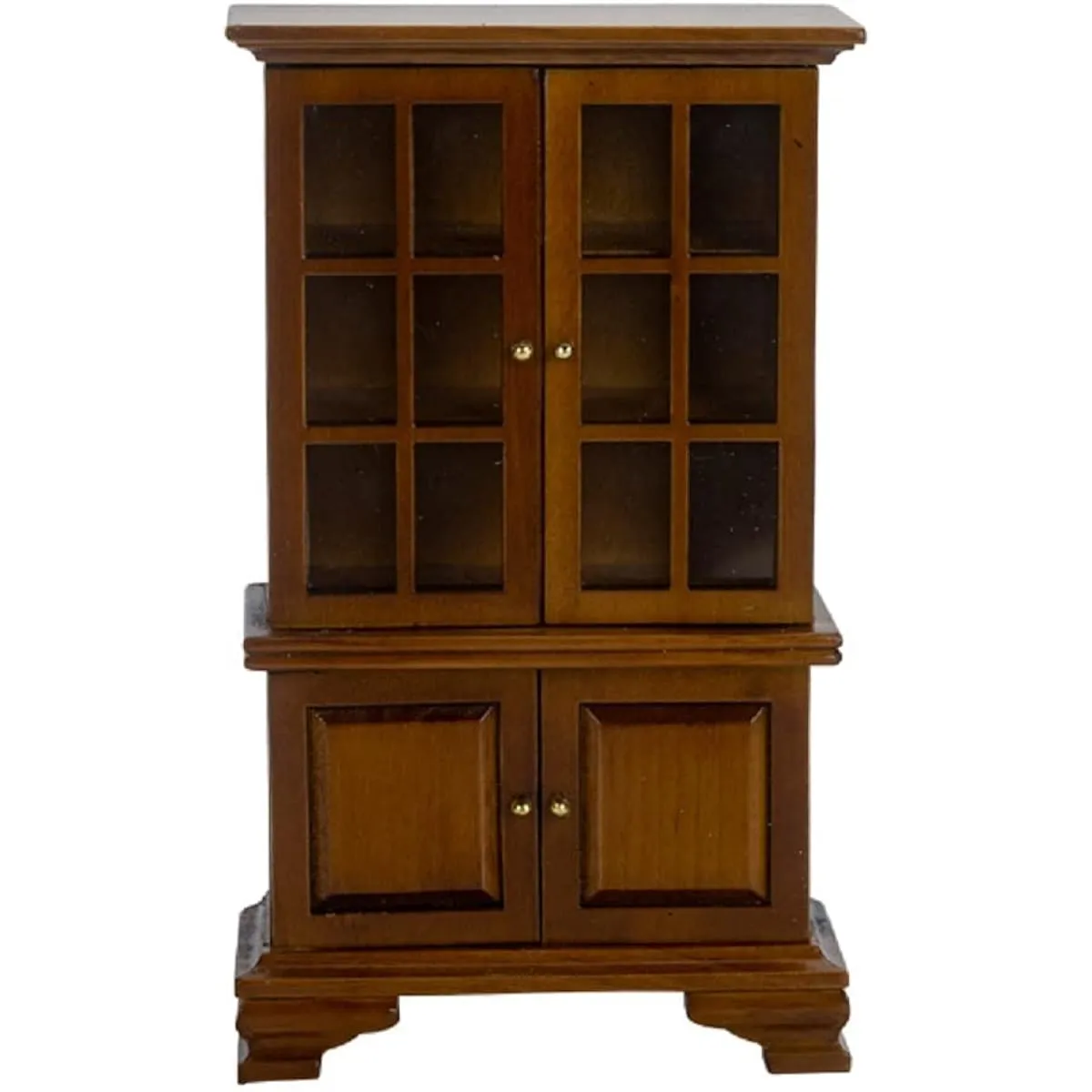 Cutemini Dollhouse Furniture Cabinet 1/12 Scale Dollhouse Accessories Dollhouse Display Shelf for Living Room Den (White)