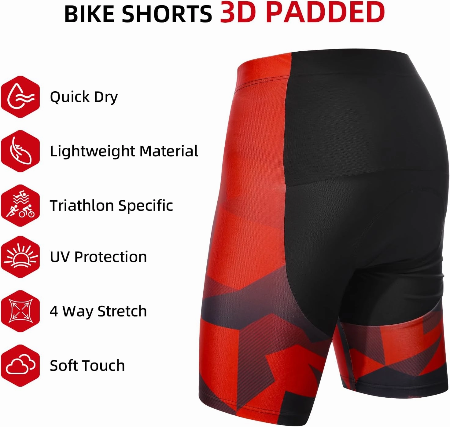 Cycling Jersey Mens Set Reflective Breathable Short Bike Clothing Quick-Dry Bicycle Shirts with 3D Padded Shorts
