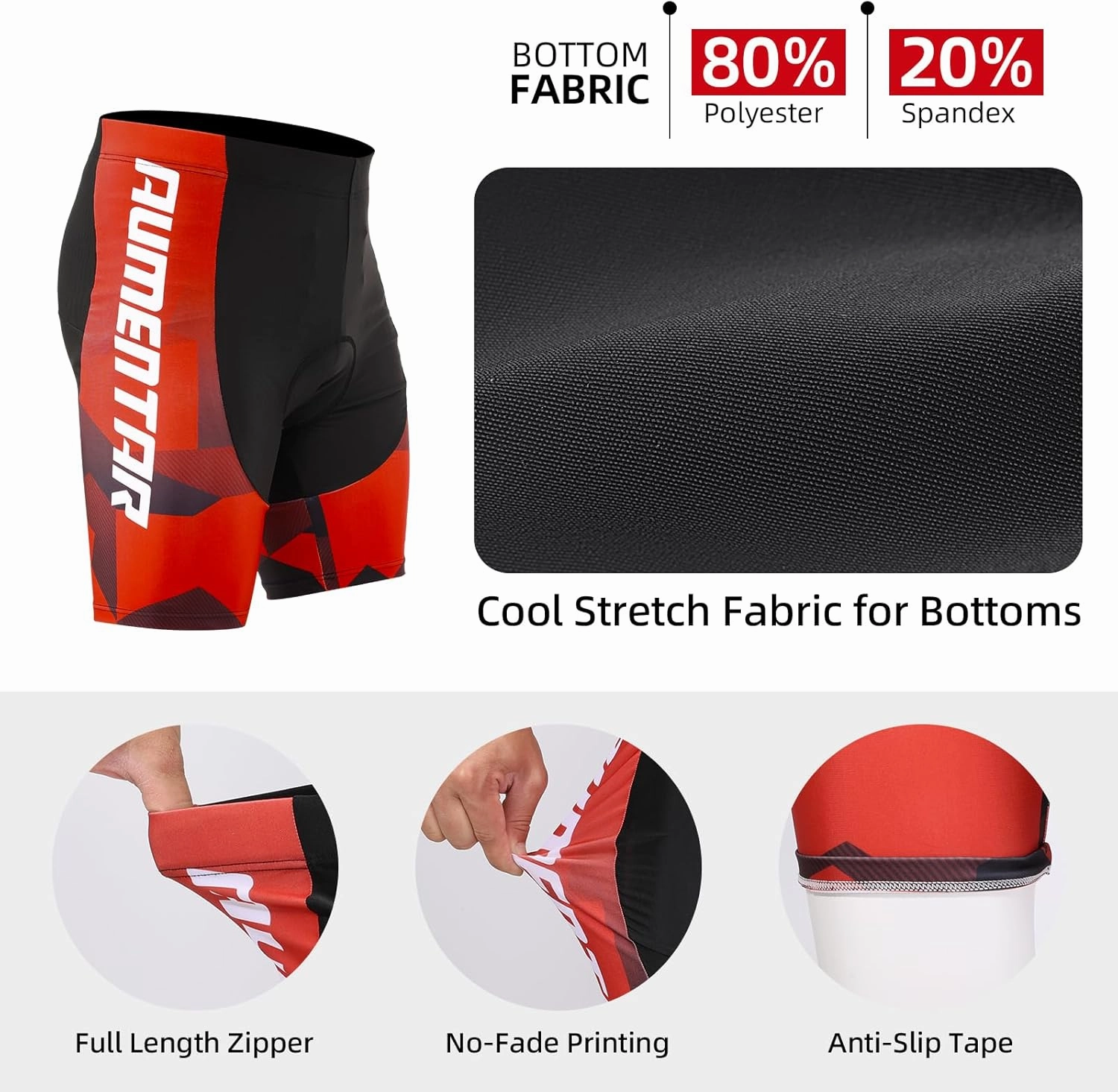 Cycling Jersey Mens Set Reflective Breathable Short Bike Clothing Quick-Dry Bicycle Shirts with 3D Padded Shorts