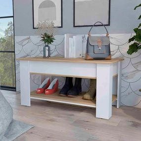 Daffodil Bench for Stylish Storage and Comfort, Liftable Top and Shoe Rack, for Modern Bedroom Spaces
