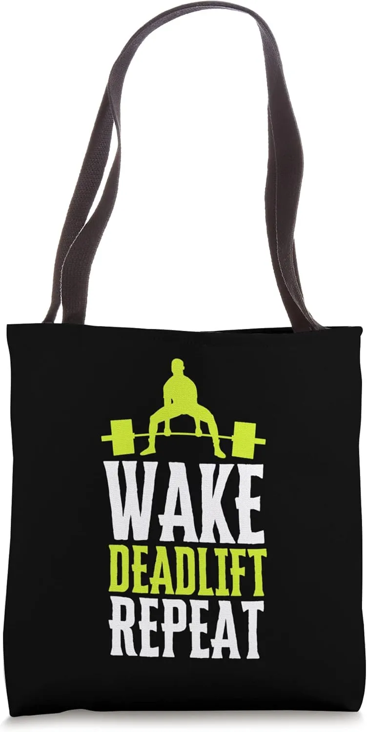 Deadlift Powerlifting Weightlifting Compound Exercises Tote Bag
