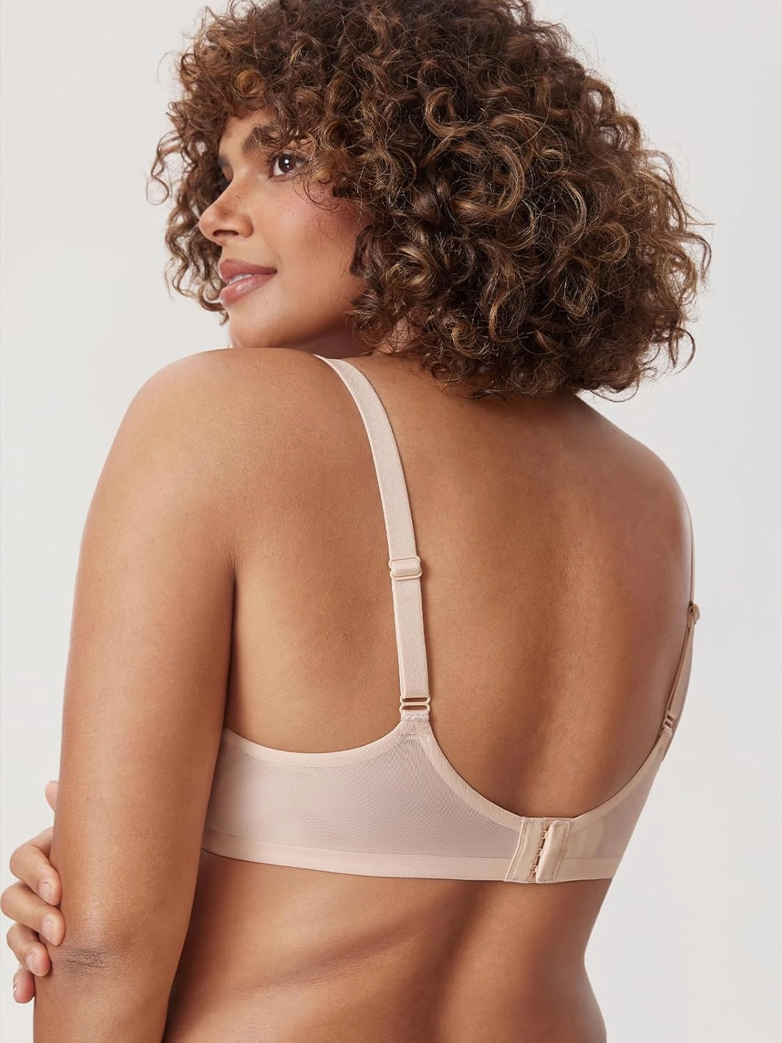 DELIMIRA Women's Balconette Lace Bra Plus Size Sexy See Through Unlined Underwire Bras