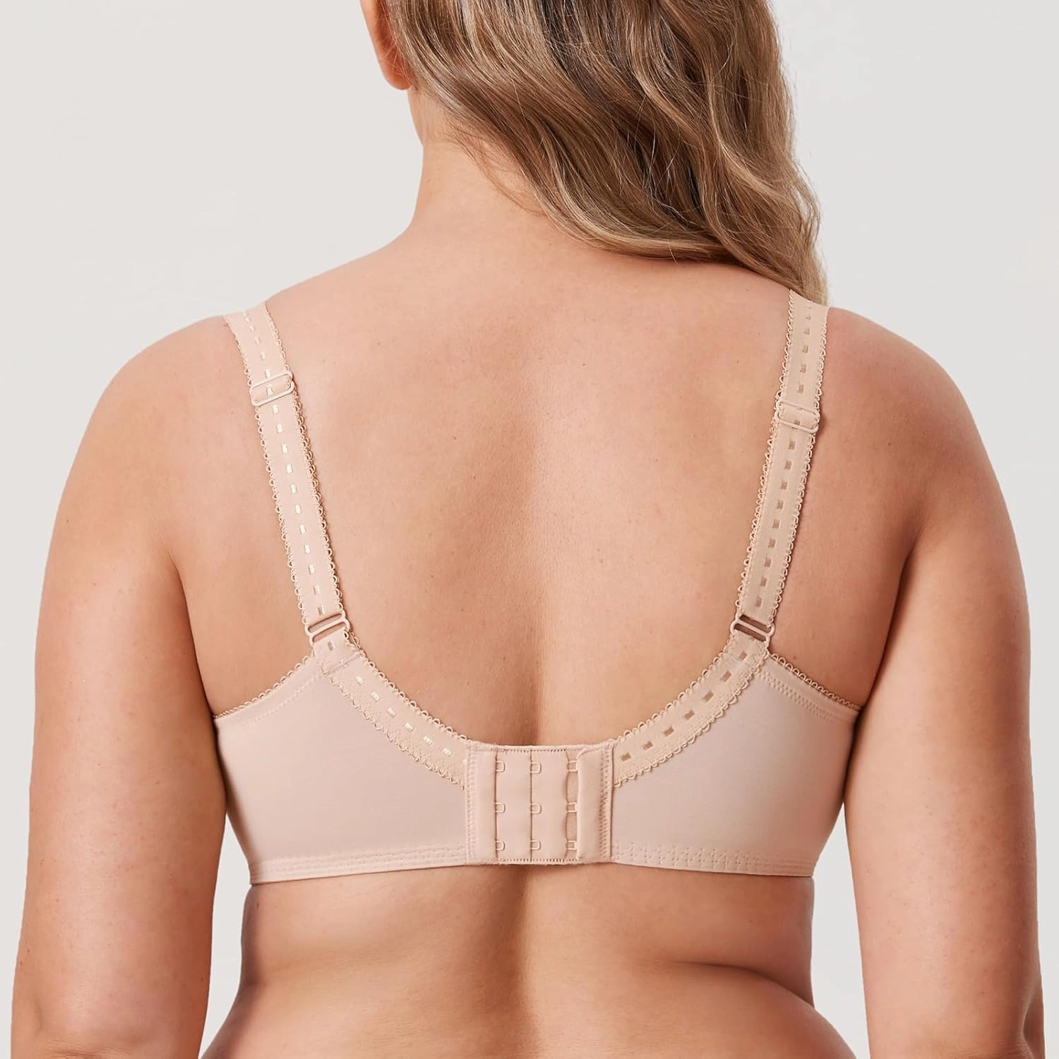 DELIMIRA Women's Plus Size Full Coverage Underwire Unlined Minimizer Lace Bra