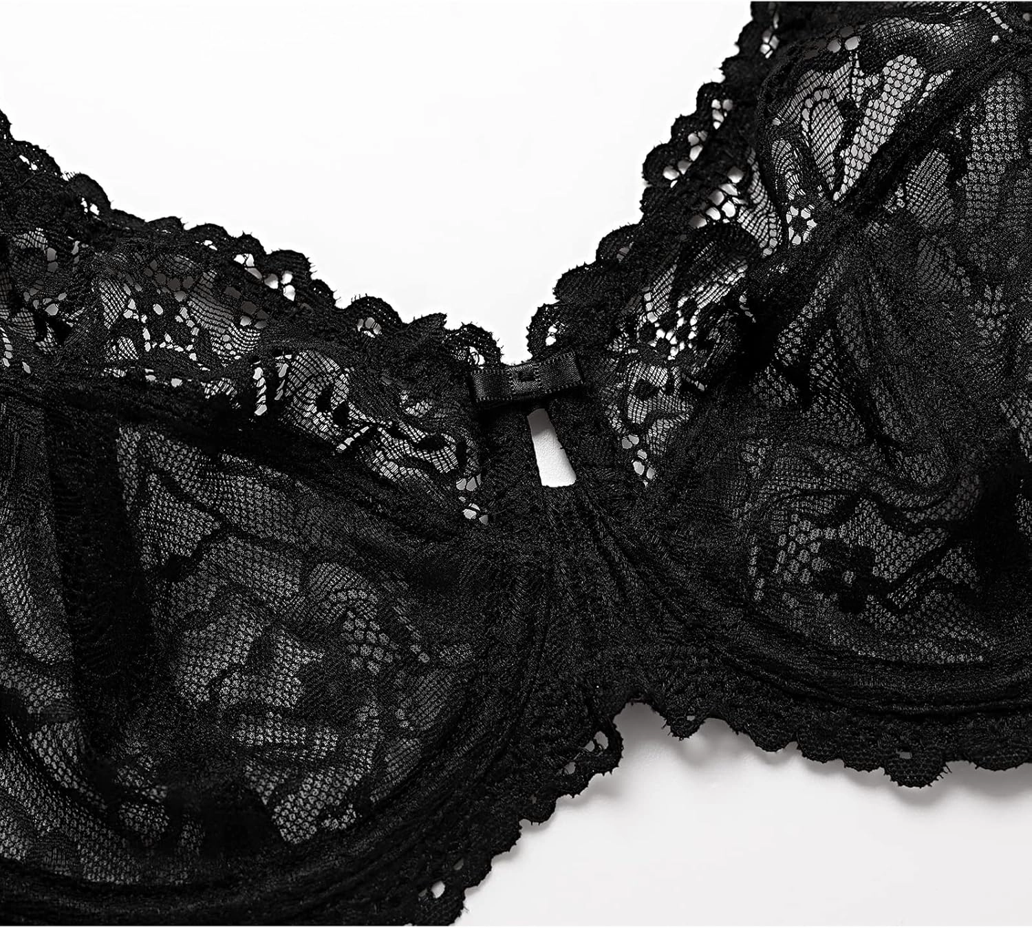 DELIMIRA Women's Plus Size Minimizer Bras Full Coverage Lace Unlined Underwire Bra B-K Cups