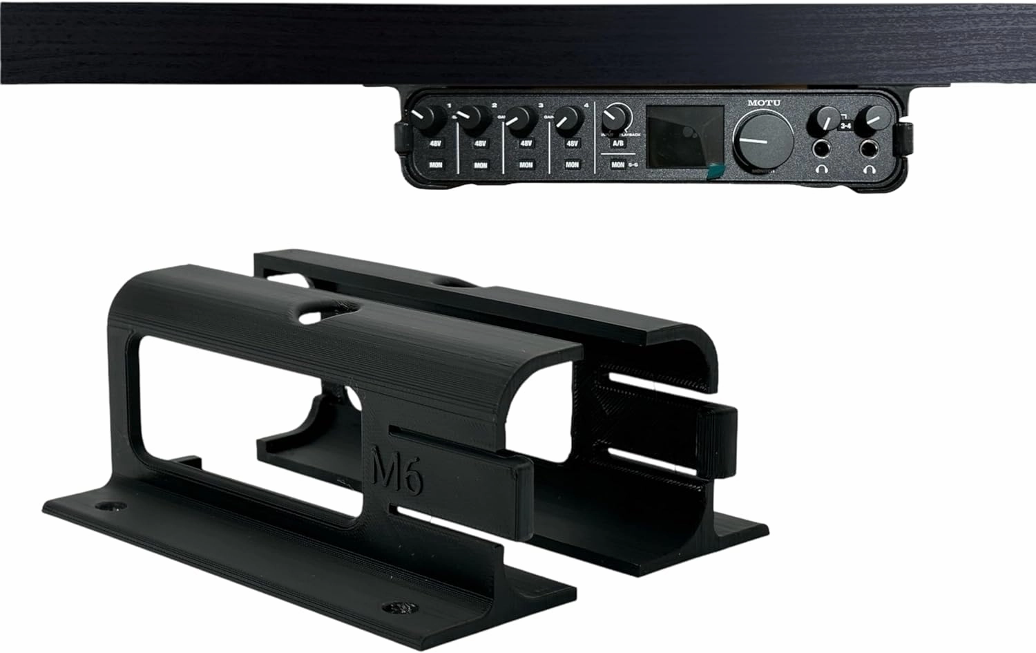 Desk Mount Kit for Motu M6 - Under Desk Mounting Brackets, Reverible - Secure Mounting Accessories