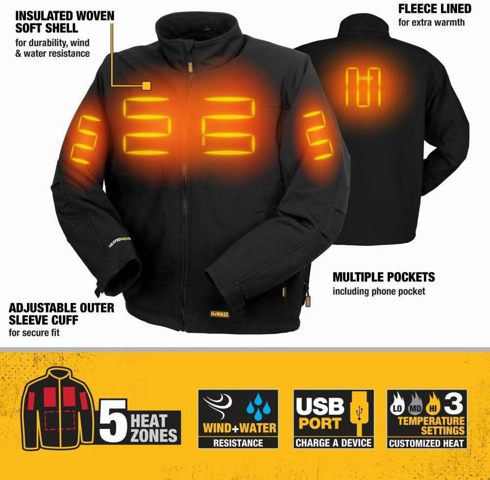 DEWALT Heated Soft Shell Jacket Kit