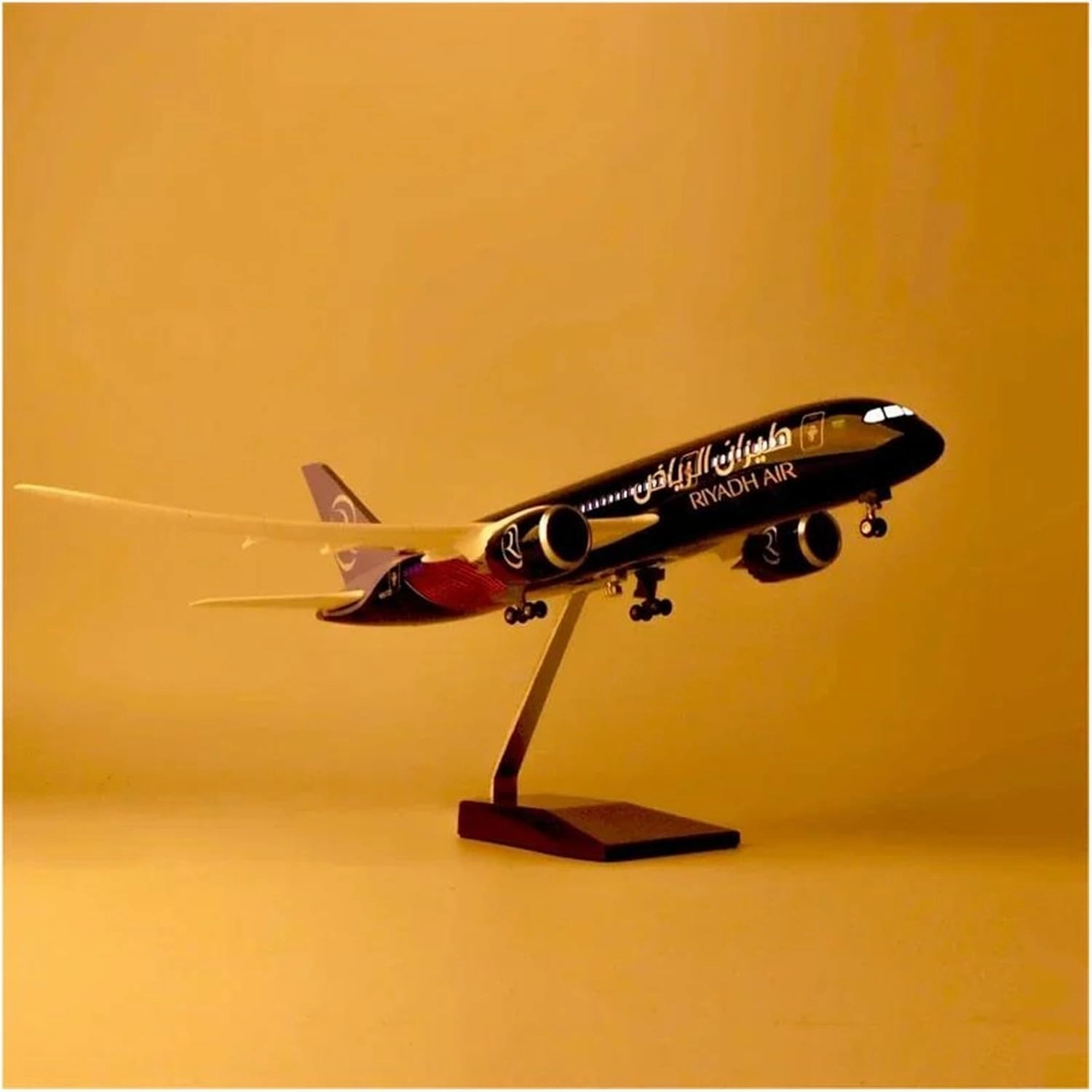 Diecast Plane Model 1：130 Scale for B787 Diecast Resin Plane Model with Light and Wheel Decorative Souvenirs (No Light)