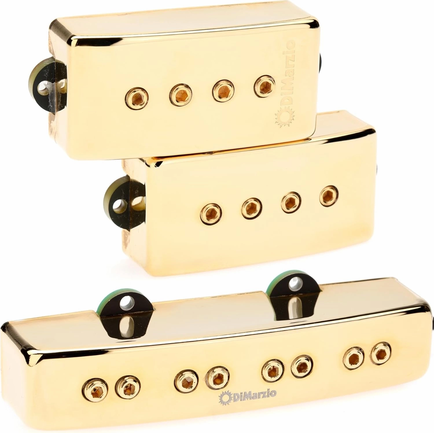 DiMarzio Relentless PJ Pair 4-string Bass Pickup Set - Gold Cover