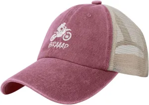 Dirt BKE Motocross American Flag Adjustable Mesh Baseball Cap Washed Dad Hat for Men Woman